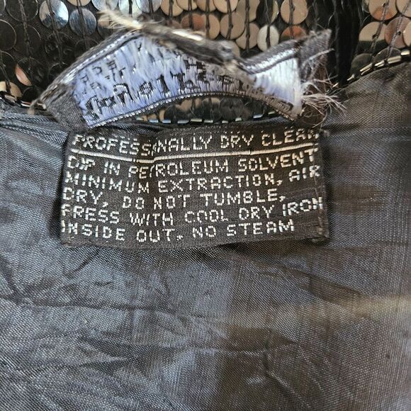 ROYAL FEELINGS Vtg Silk Sequin Evening Blouse Top Jewel Tone Floral Large Unique - Picture 8 of 11